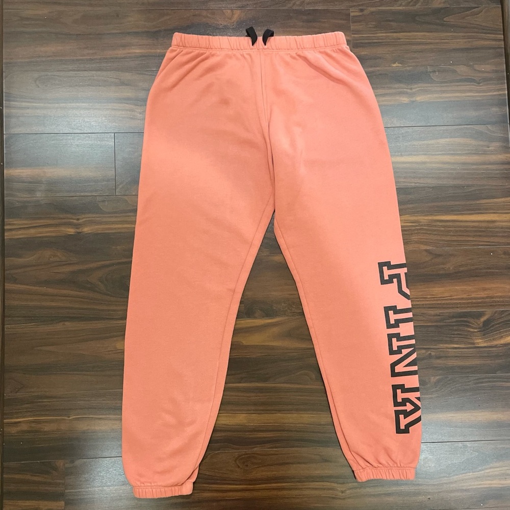 PINK: Orange Sweatpants/Joggers